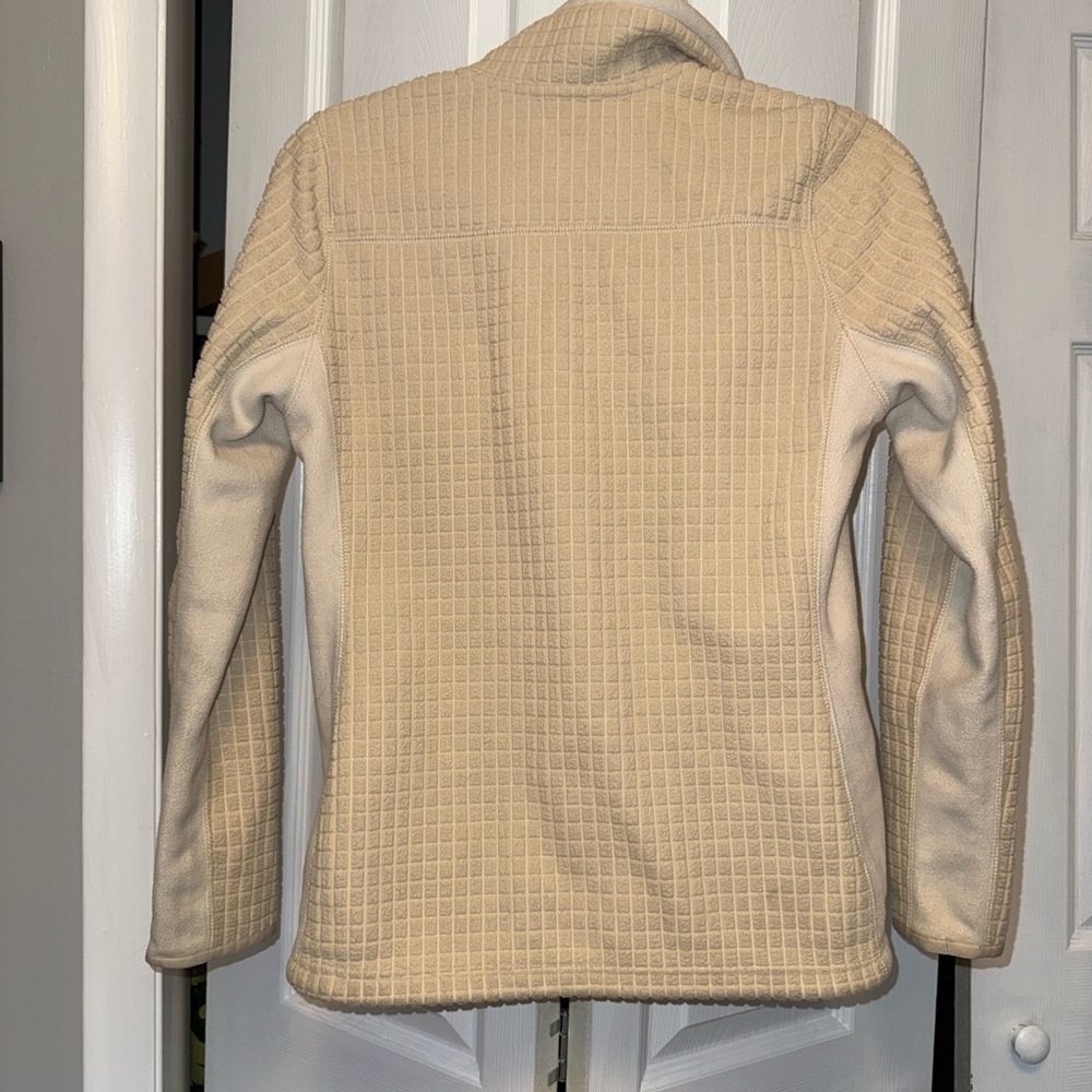 L.L. Bean Women's Mountain Windproof Fleece Full Zip Jacket Cream Size X-Small - Picture 5 of 6